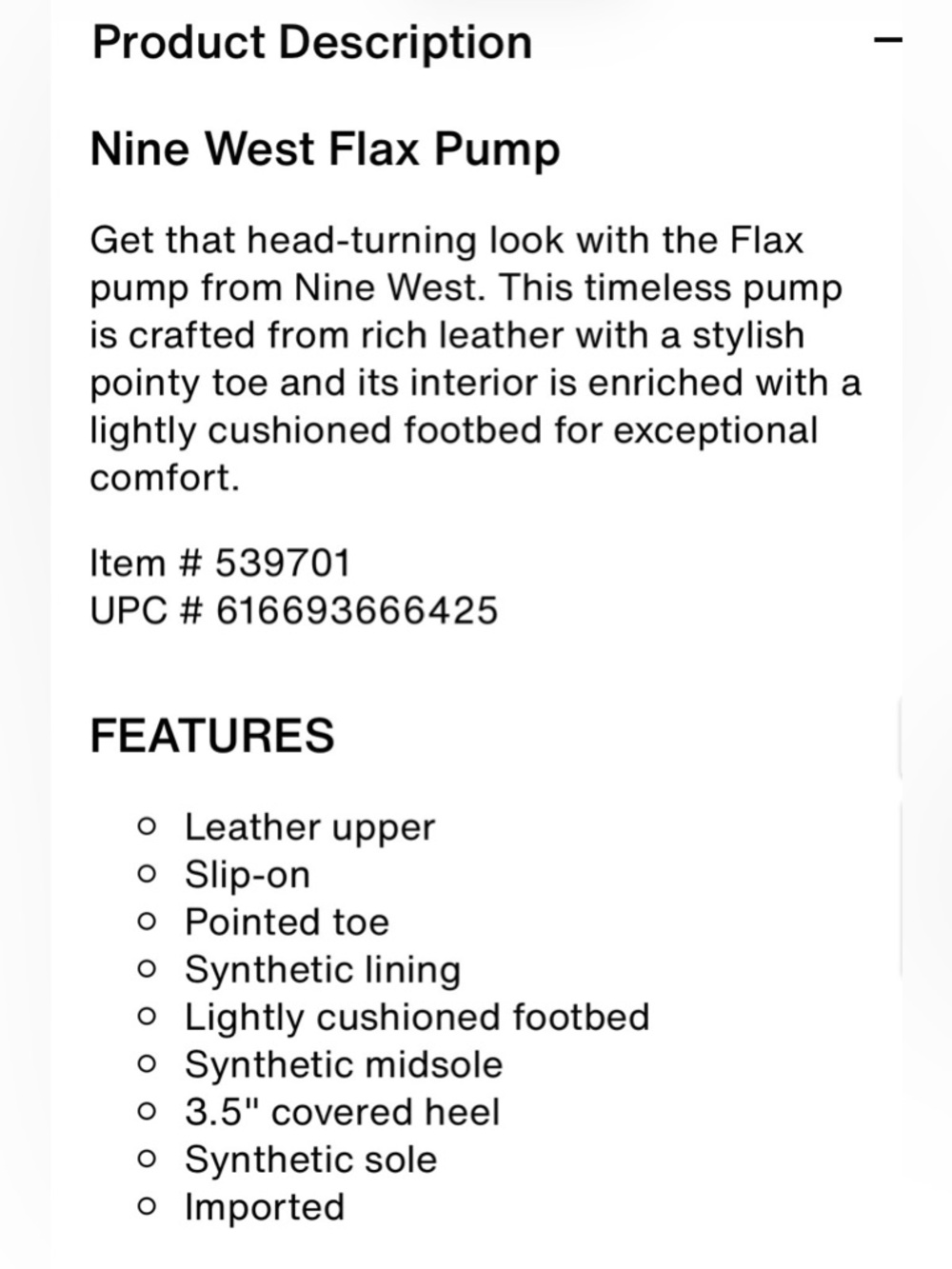 Nine West Flax Pump - 7.5 - Picture 7 of 7